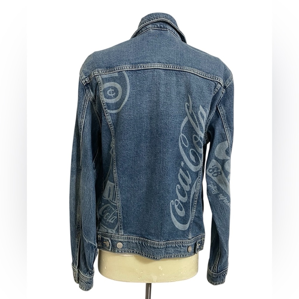 New LUCKY BRAND+Coca Cola limited edition distressed denim trucker jacket - Picture 5 of 16